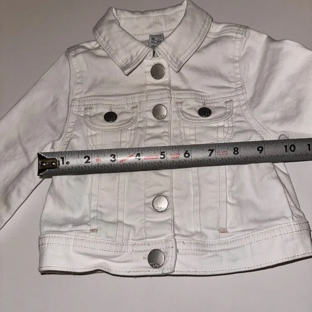 Baby Gap WHITE DENIM Girls Blue JEANS DENIM JACKET 18-24M